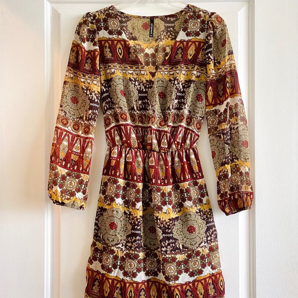 Peppermint | Boho Chic Patterned Mini Dress | Neu… - image 2